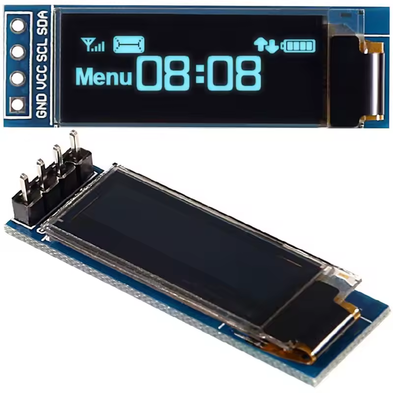0.96 Inch OLED Display Module SSD1306 I2C IIC SPI Serial 128X64 LCD 4 Pin YellowBlue WhiteBlue for Arduino(Pin Headers Soldered) - Image 8