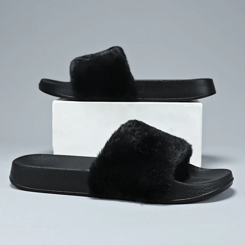 

YRZL Mens Thermal Slippers Winter Warm Fuzzy Lined House Shoes Indoor Outdoor Non-Slip Comfortable Cozy Slip Ons Winter Footwear