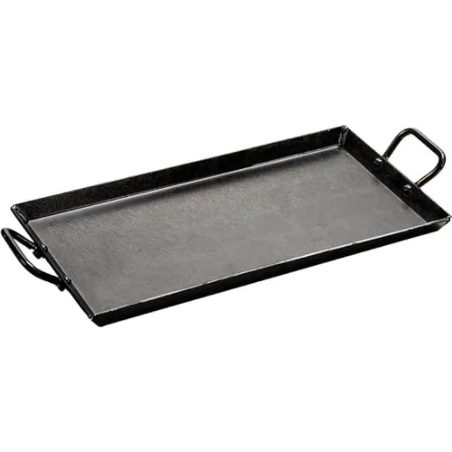

18 Inch Pre-Seasoned Carbon Steel Griddle - Black - Unparalleled Heat Retention - Ideal for Oven Gas Stove Grill or Campfire Us