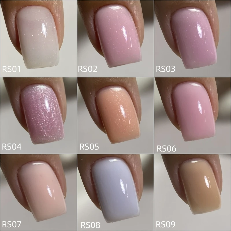 MSHARE 30ml Camouflage Rubber Base Gel Nails Beige Pink Gel Color Gel Nail Polish Soak Off Varnish Lacquer UV LED Gel Refill
