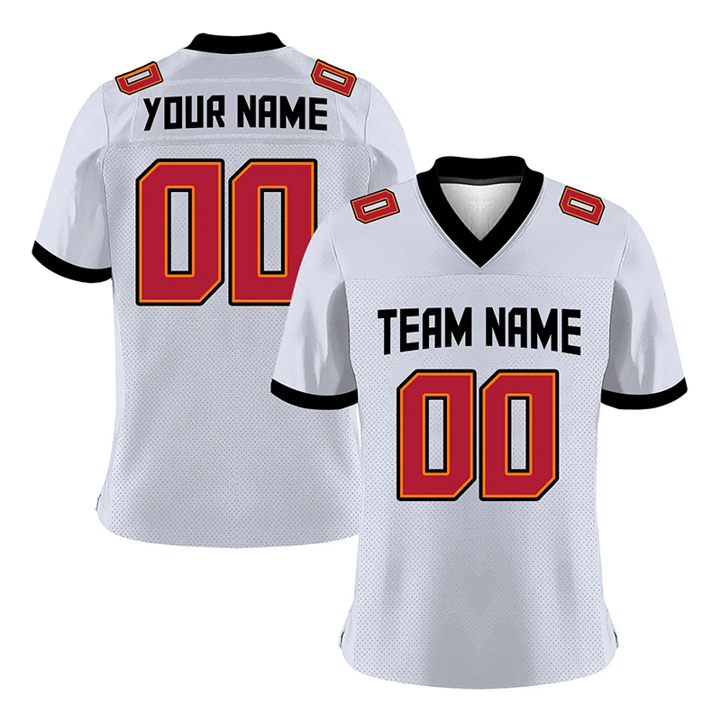 2022 2023 American Football Jerseys Men Soccer Shirts White Mesh Custom Jersey Gaa Rugby Team TShirts Play Game Sportwear