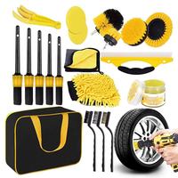 Interior Car Cleaning Kit Multipurpose Car Cleaning Brush Set 22PCS Portable Soft Detailing Set Auto Cleaning Tools For Car