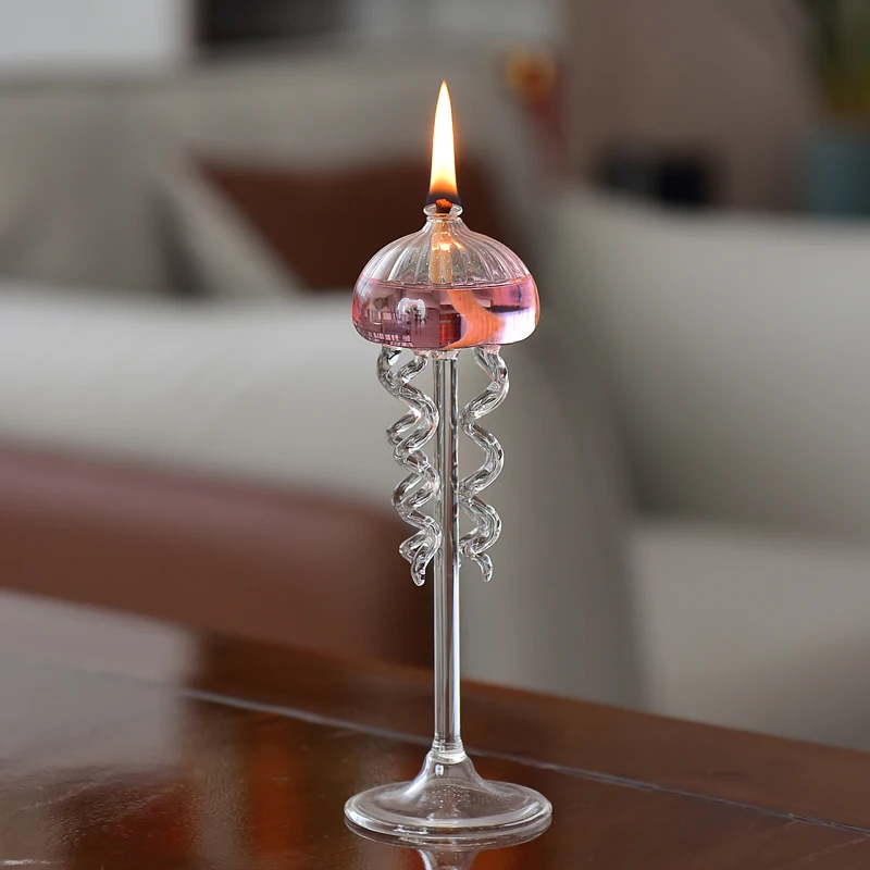 Creative European Octopus Glass Candlestick Decoration for Modern Household Use