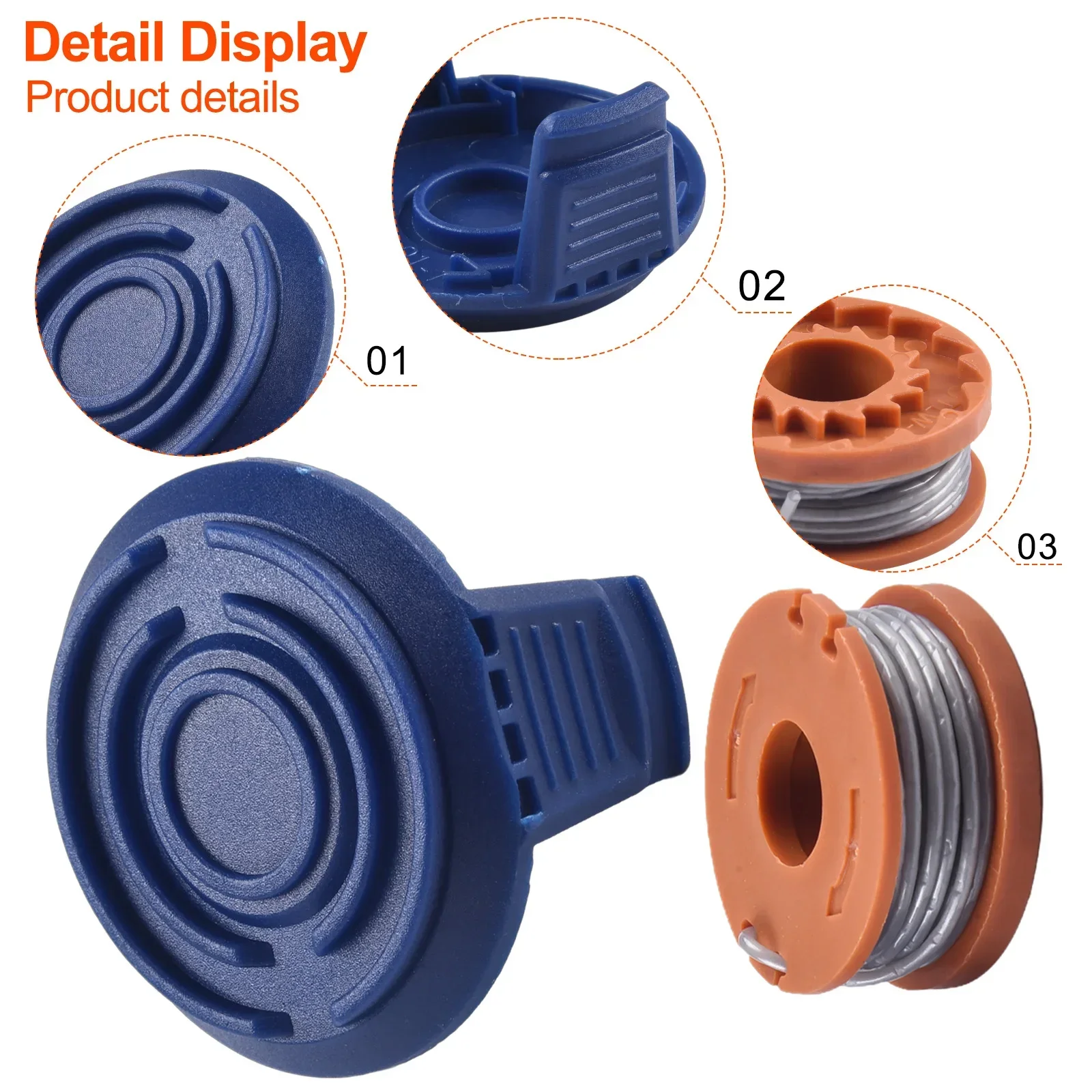 Parts String Trimmer String Trimmer Parts Grass Replacement Spool Cap Trimmer For MacAllister Lawn MGTP18Li Spool Line