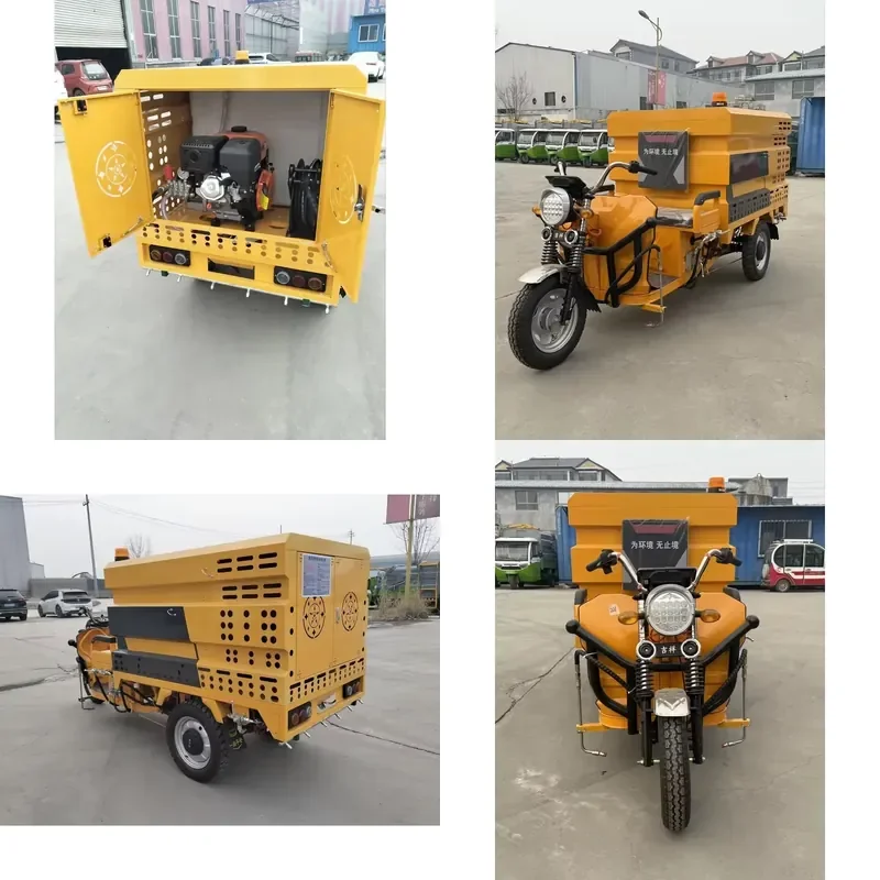 for Electric Tricycle High Pressure Washer 3000W Mobile Cleaning Vehicle with Water Pump Flexible Street Sweeper Tool