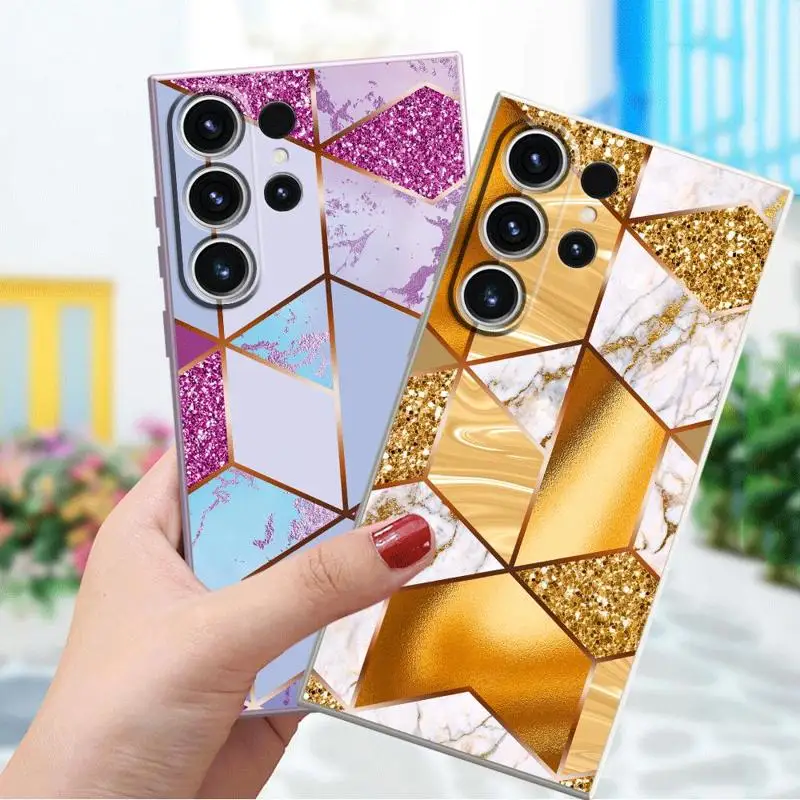 Marmurowe etui na telefon Samsung Galaxy S24 Ultra S20 FE S22 S23 Ultra 5G S21 Plus S22 Silicone Shell Luxury Cover — zdjęcie 5