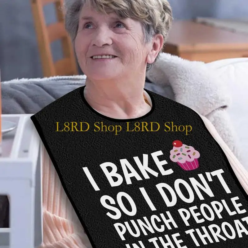 L8RD Senior Drooling Bib Highly Absorbency Cloth Keep Clothes Dry Soft and Practical Towel Fabric Elderly Care Accessory