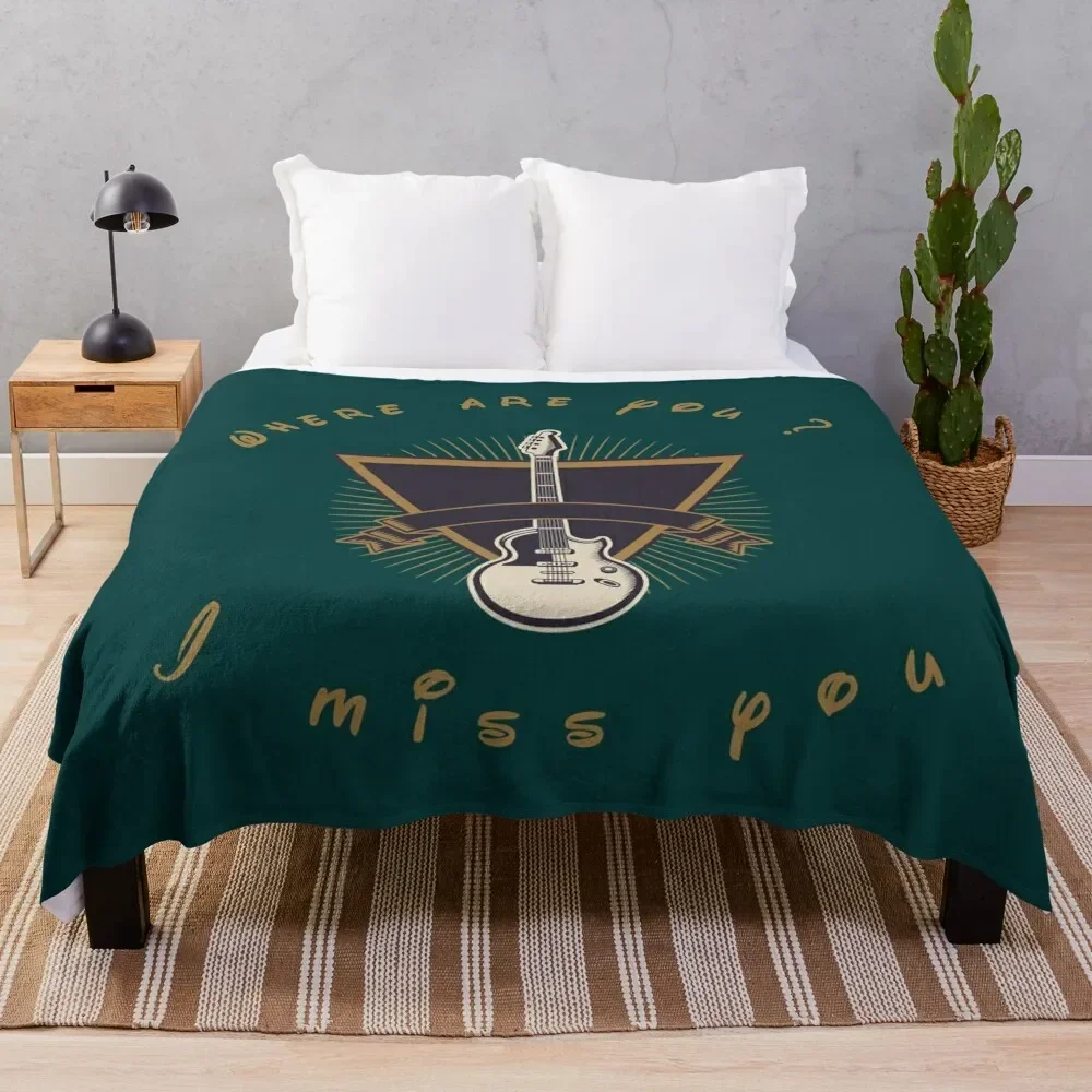 

Guitar Where are you Rock B-182 Throw Blanket blankets and throws Soft Plaid Blankets