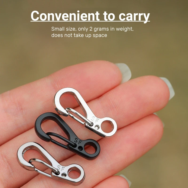 10Pcs Camping Equipment Survival EDC Paracord Carabiner Snap SF Spring Clip Hiking Hook Backpack Tactical Buckle Camp Kit