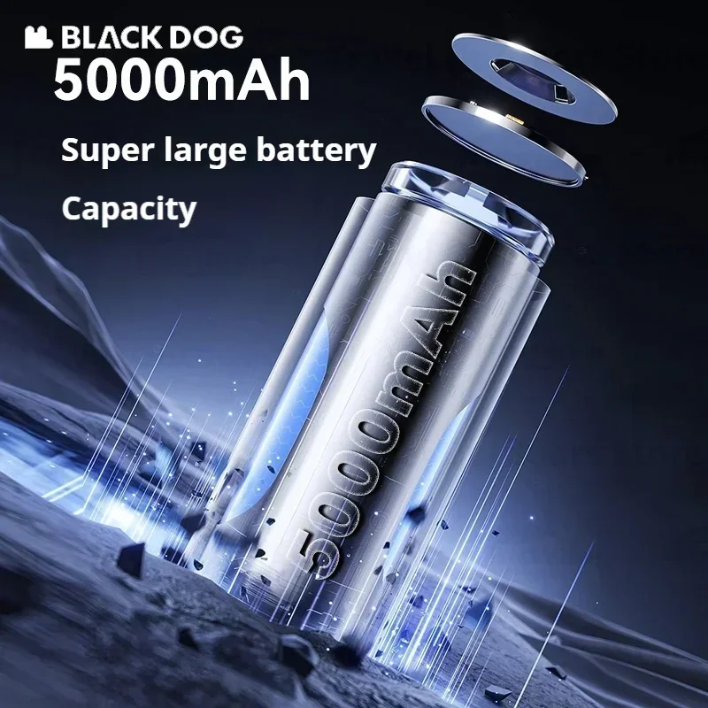 네이처하이크 BLACKDOG 캠핑 램프 텐트, 6 in 1 다기능 모듈 조명, 5000mAh 야외 손전등, 가방 포함 방수 IPX4