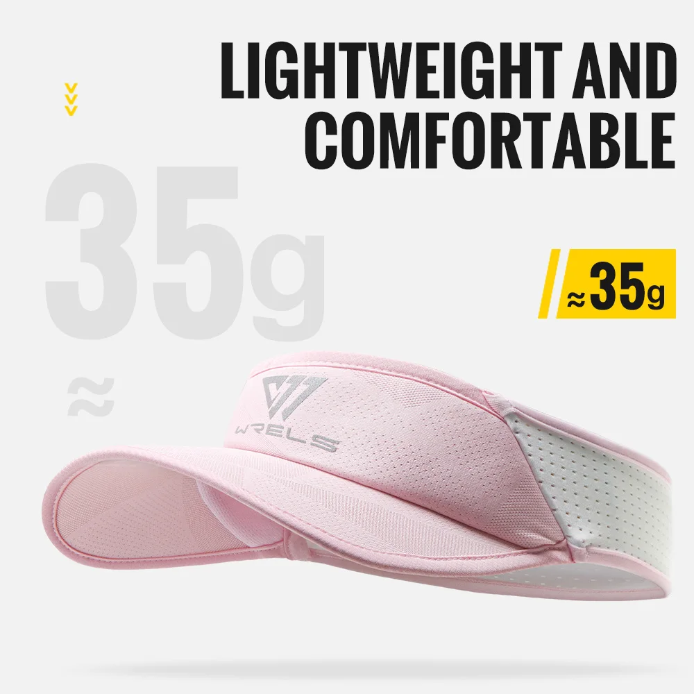 

WRELS Summer Empty Top Hat No Slip Sun Hat Cooling Stretchy Visor Men Women Mesh Baseball Cap Outdoor Sports Cycling Running Hat
