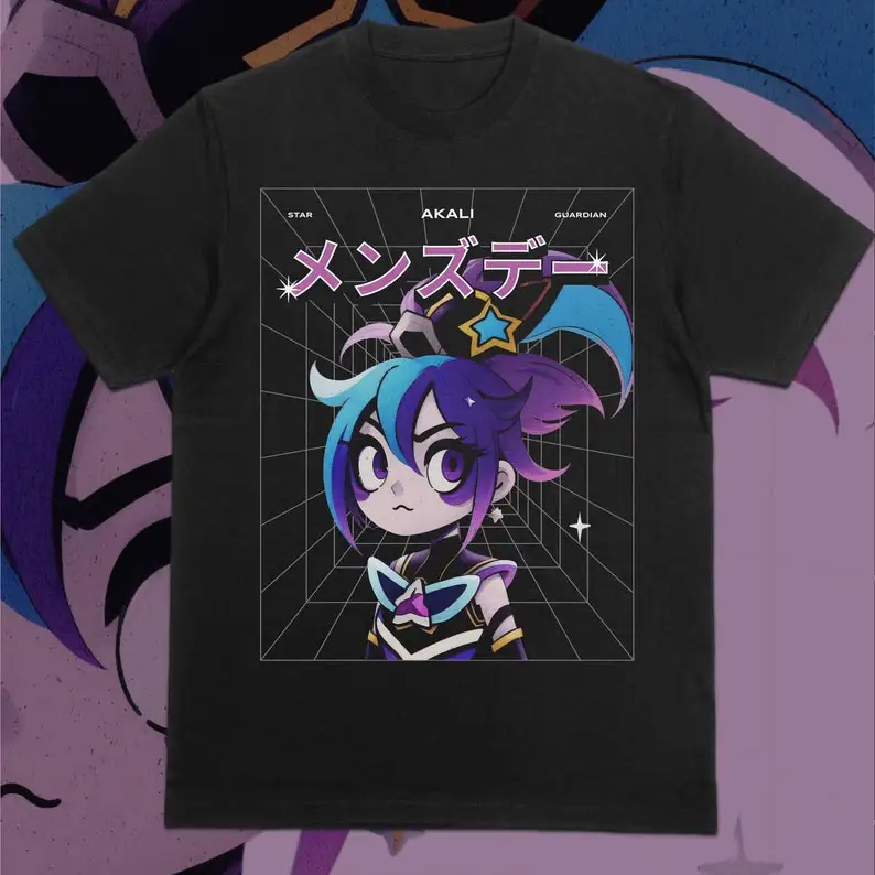 Star Guardian Akali, , Gaming Shirt, Akali Fanart, Japanese Style