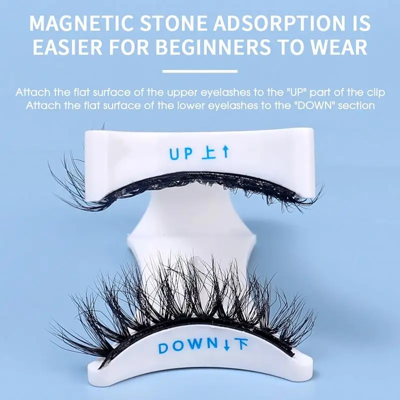 Magnetic Eyelashes, 3D Natural Look DualMagnetic Lashes Kit, Magnetic Eyelashes withoutEyeliner, Reusable & Waterproof