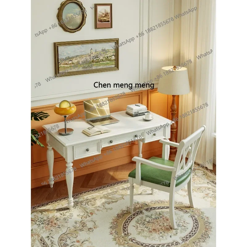 

CC182 Solid wood study desk and chair combination, home table, simple modern writing desk