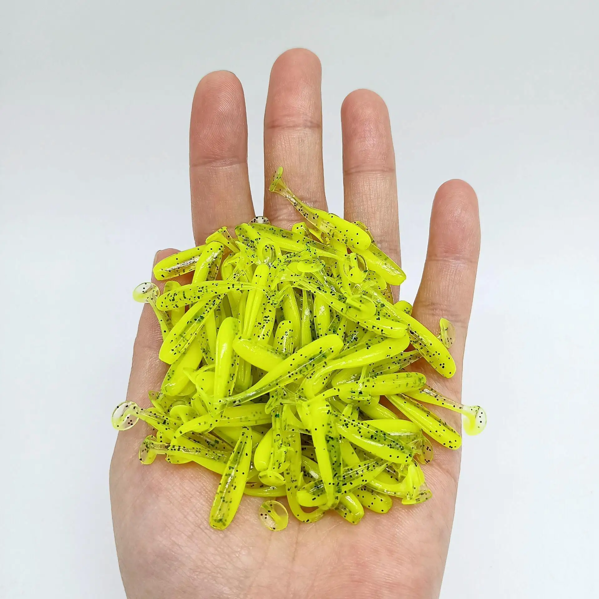 DUODUOYU 10PCS Micro Weiche Angelköder 0,35g/35mm T-schwanz Wurm Köder Kleine Künstliche Köder Jig Wobbler Bass Hecht Angelgerät – Detail 3