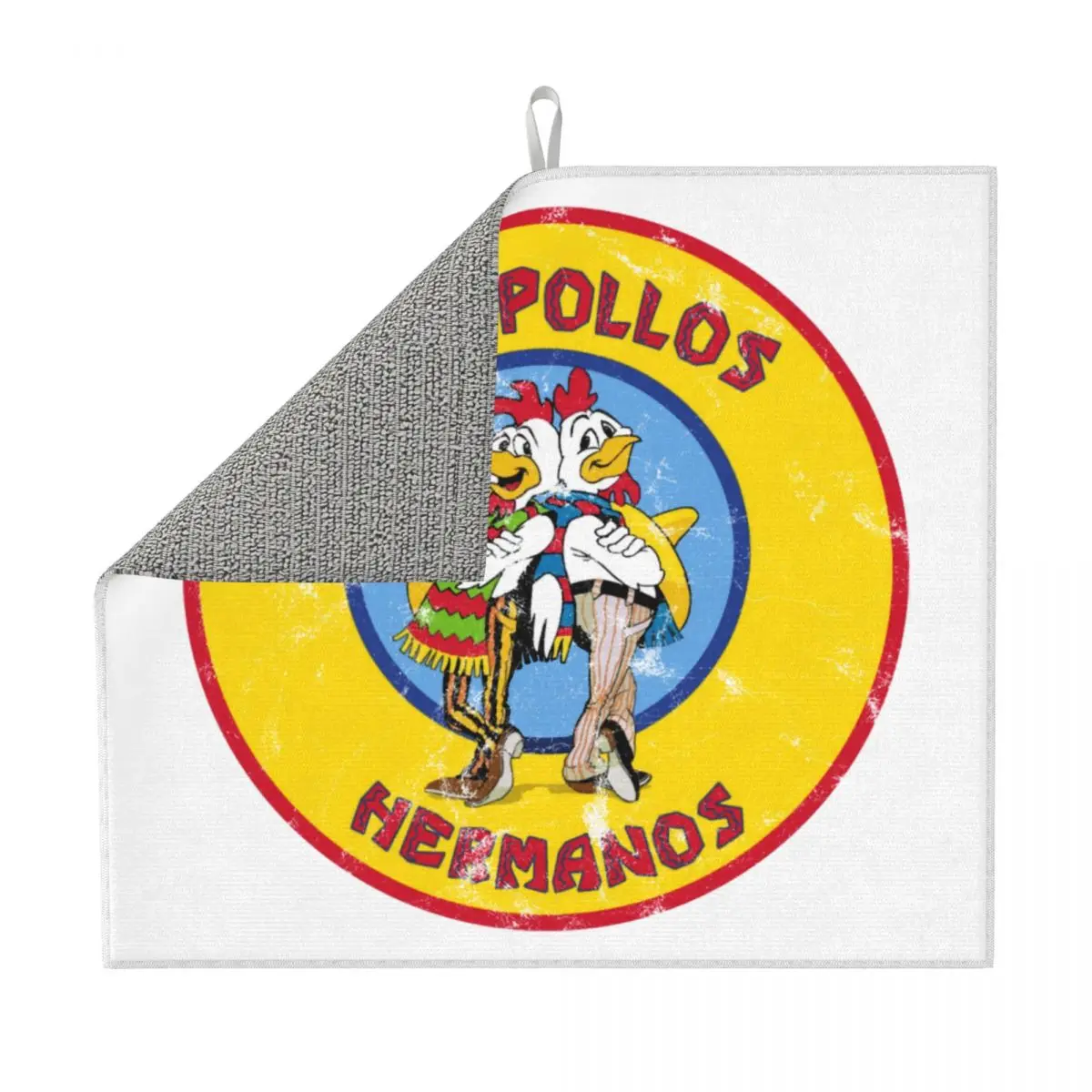 Custom Distressed Breaking Bad Dish Drying Pads Custom Absorbent Los Pollos Hermanos Bullseye Microfiber Quick Dry Drainer Mats