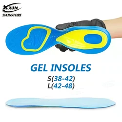 【Xxin】Men and Women Silica Gel Shoe Pad  Gel Insoles Men Women Sport Running Insole Soft Arch Support  Shoe Pad Size 38-48