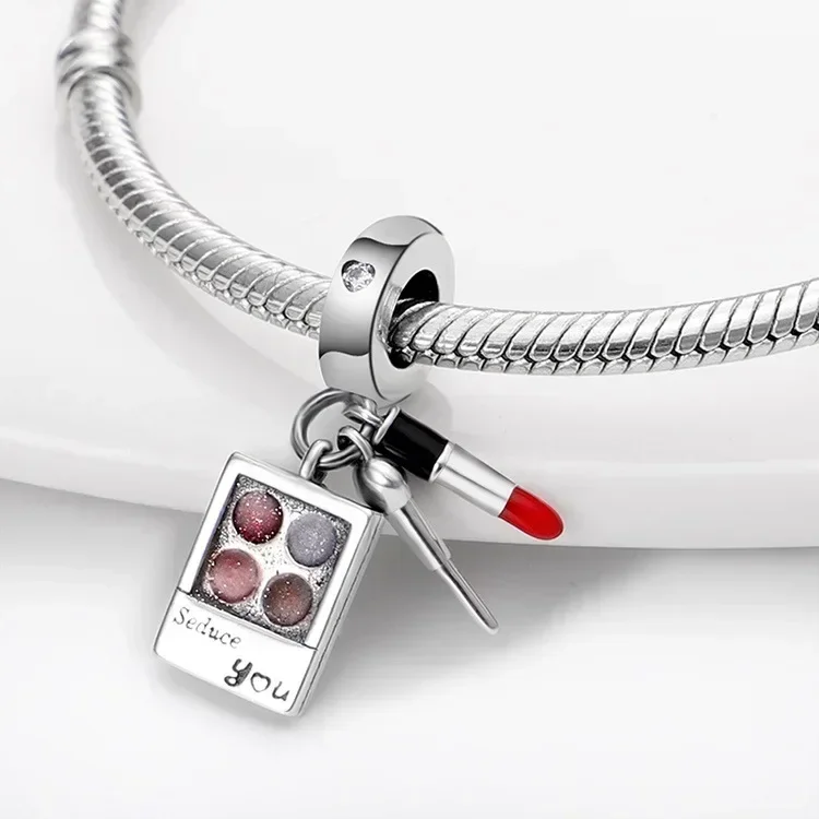 Direct-sale jewelry, bags, lipsticks, high heels, DIY pendants, accessories, copper-plated silver, compatible with necklaces.