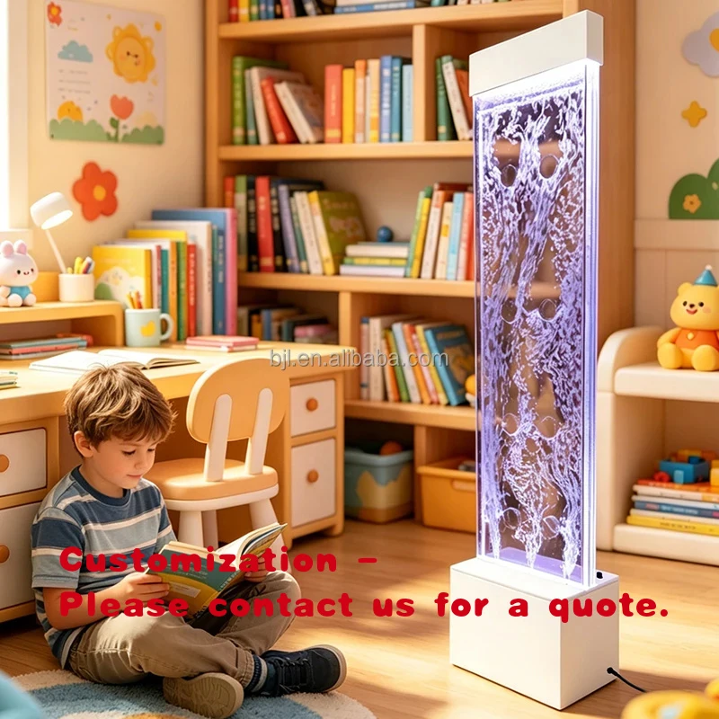 custom.Indoor Floor Standing Bubble Wall LED Lights Changing with Remote Control  Housewarming Home Decor Sensory Use