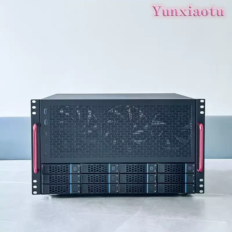 Deep 12 disk position EATX main board ATX power position U2 hard disk 360 water-cooled AIO storage server NAS chassis