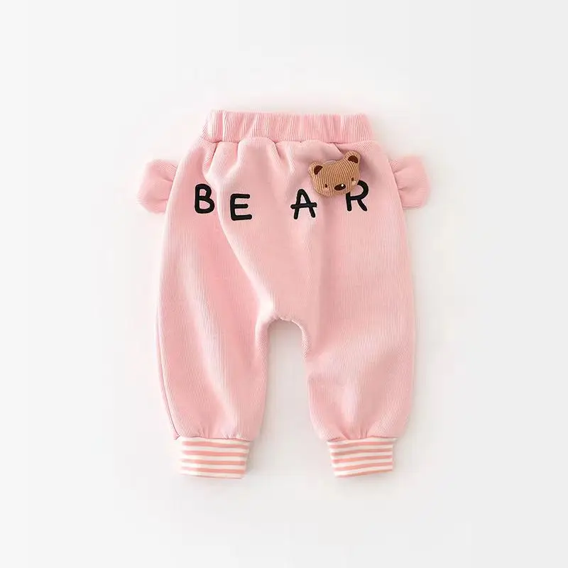 Kids Boys Spring And Autumn New Guard Pants Korean Version Baby Girl Bear Big Fart Casual Pants Infant Sports Pants Boys Pants