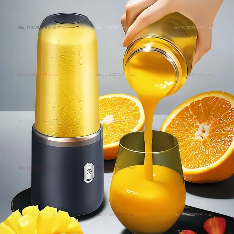 Portable Blender Juicer 400ml Electric Fruit Juicer USB Charging Lemon Orange Fruit Juicing Cup Smoothie Blender Machine 2cups