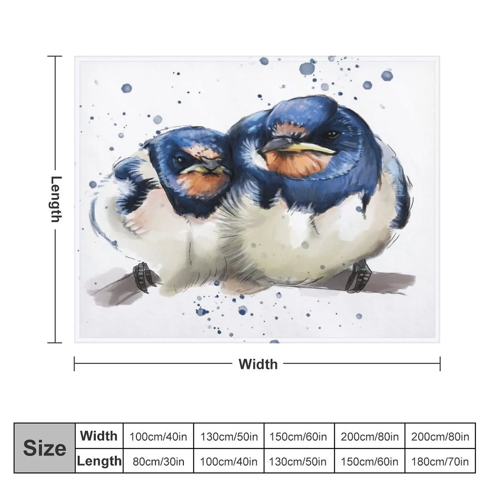 Barn swallows Throw Blanket Summer Beddings Furrys Hair for sofa Blankets