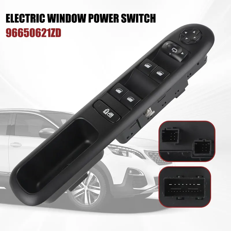 

96650621ZD Front Electric Car Master Window Switch For Peugeot 3008 2009 2010 2011 2012 2013 2014 2015 Peugeot 5008 2009-2016