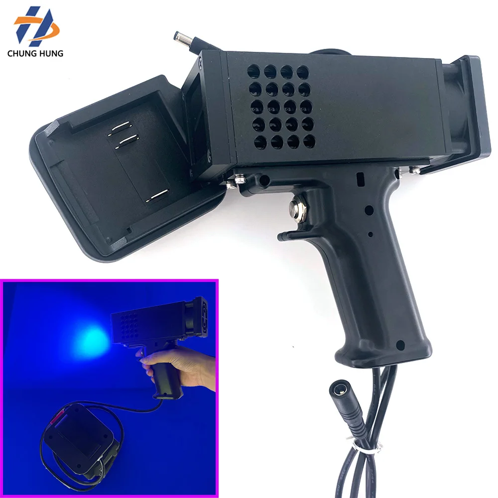 

High Power 80W 365nm Handheld UV LED Lamp Automobile Putty Repair Paint Baking UV Glue Ink Fast Curing Ultraviolet Light