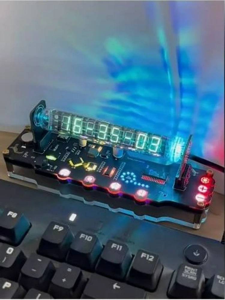 Esports Art, Creativity, Technology, Desktop Decoration, Fluorescent Tube Clock, Glow Tube, Home Decoration, Atmosphere, Gift