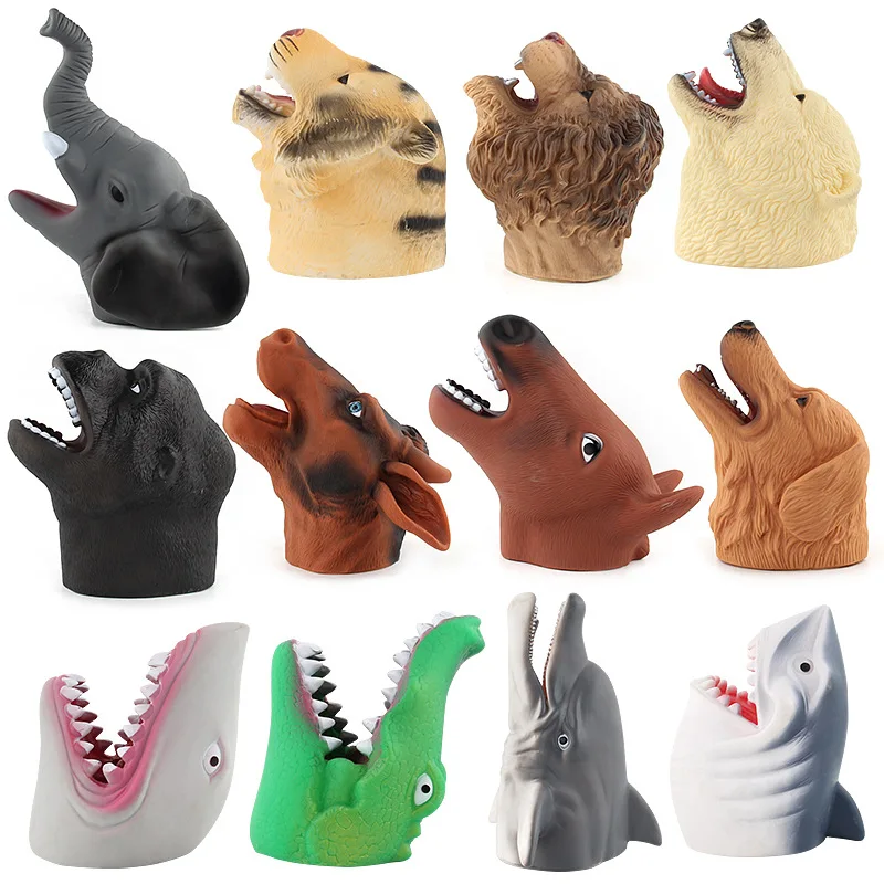 Children's Hand Puppet Model Toys Simulation Wildlife Marine Animals Gloves Hand Puppet Bedtime Storytelling Props Puzzle Toys