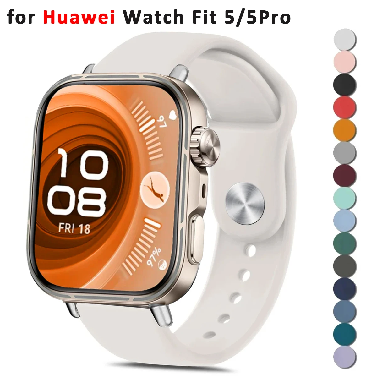 Sportarmband für Huawei Watch Fit 5/5pro Silikon-Armband für Huawei Fit 4 4Pro Fit 3 Correa Band Strap
