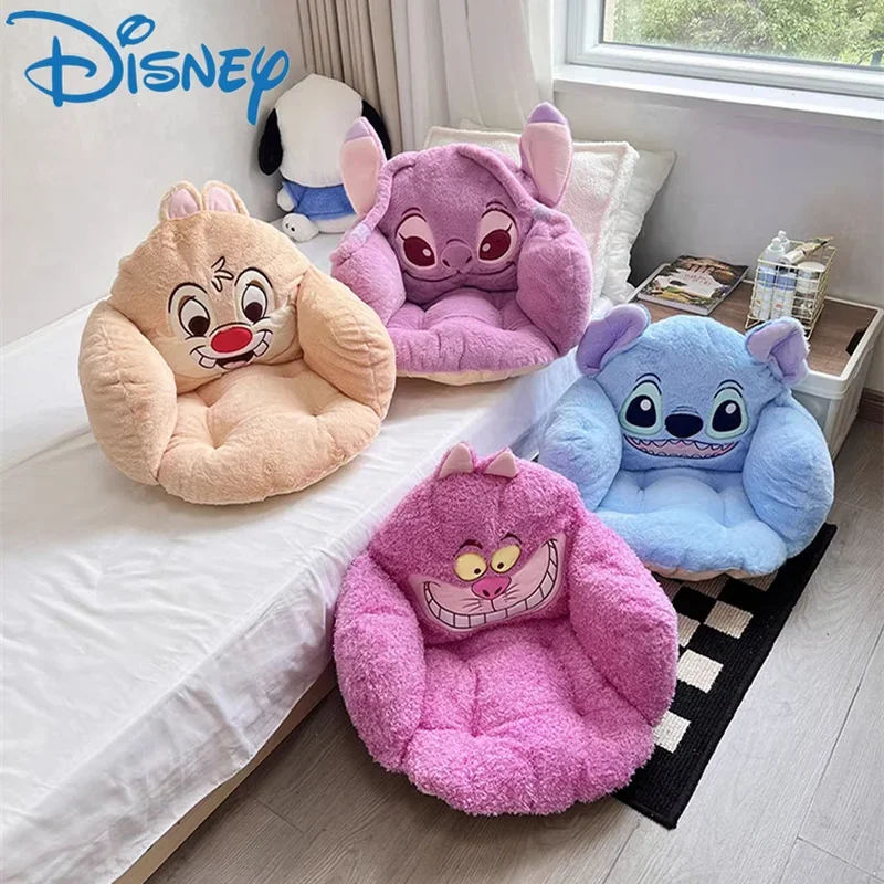 New Stitch Disney Angel Chipmunk Plush Cushion Comfortable Cartoon Sitting Stuffed Seat Cushion Chair Floor Warm Butt Home Decor