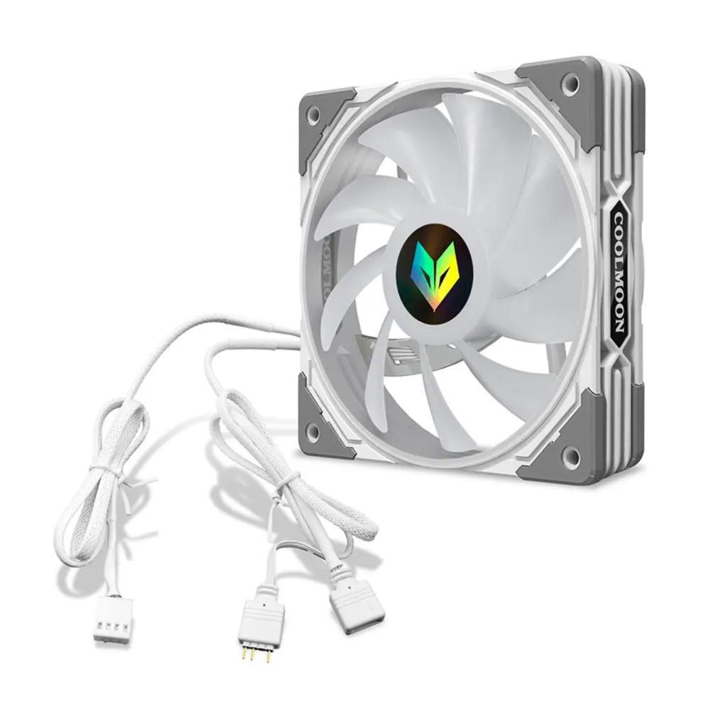 COOLMOON chłodnica procesora 5V 3 Pin ARGB wentylator do komputera cichy Ventilador FDB łożysko 120mm wentylator chłodzący PWM dla Intel LGA AMD cichy grzejnik