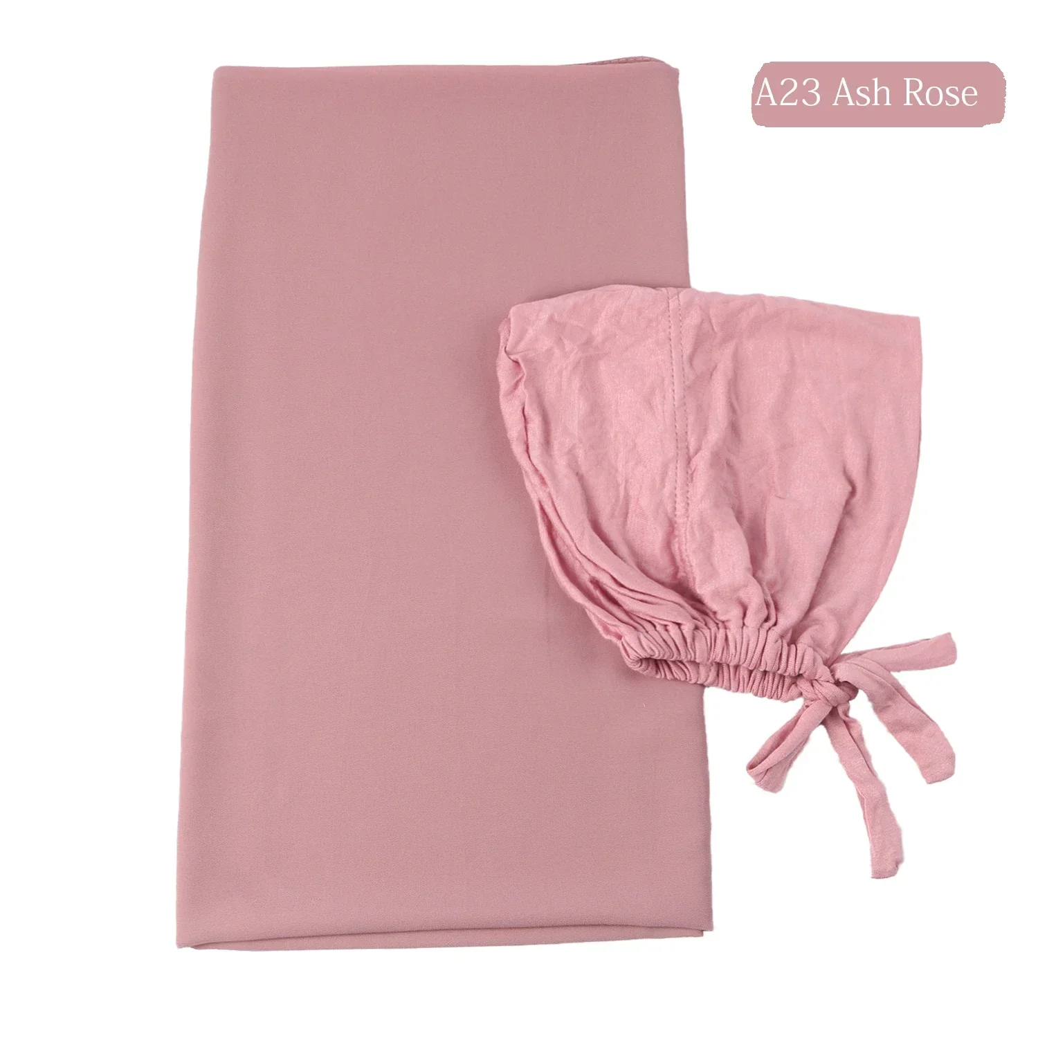 Conjunto muçulmano de hijab chiffon para mulheres, turbante modal, véu islâmico, lenços Ramadã, xales femininos, moda