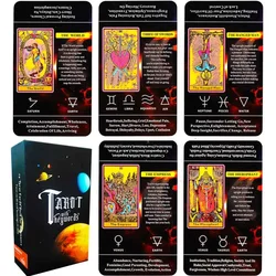 12x7 cm 78 Cards With Meaning On Them Beginner Classic Tarot Deck Games