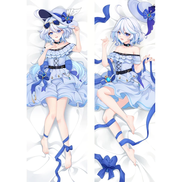 Genshin Impact Furina Cosplay Dakimakura Hugging Body Pillow Case Costume Furina Long 2 Side Pillowcase Cover Christmas Gifts AliExpress