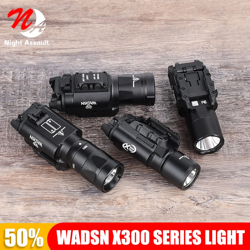 Wadsn Metal Tactical X300U X300 Ultra XH35 X300UH-B Pistol Light Accessories Hunting Scout Strobe Flashlight Fit 20mm Rail