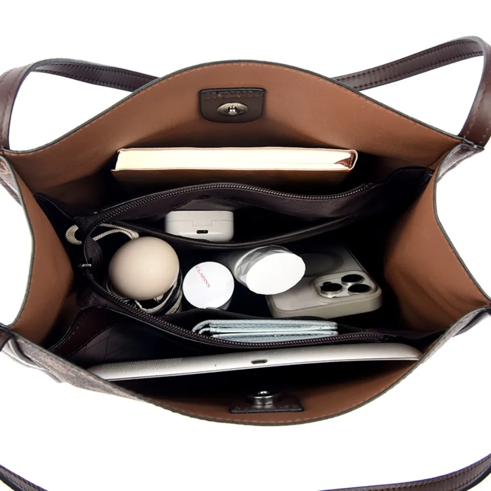 حقائب يد فاخرة من الجلد عالي الجودة من العلامة التجارية الأصلية حقائب يد نسائية مصممة حقائب كتف بمقبض علوي للنساء كيس رئيسي #6