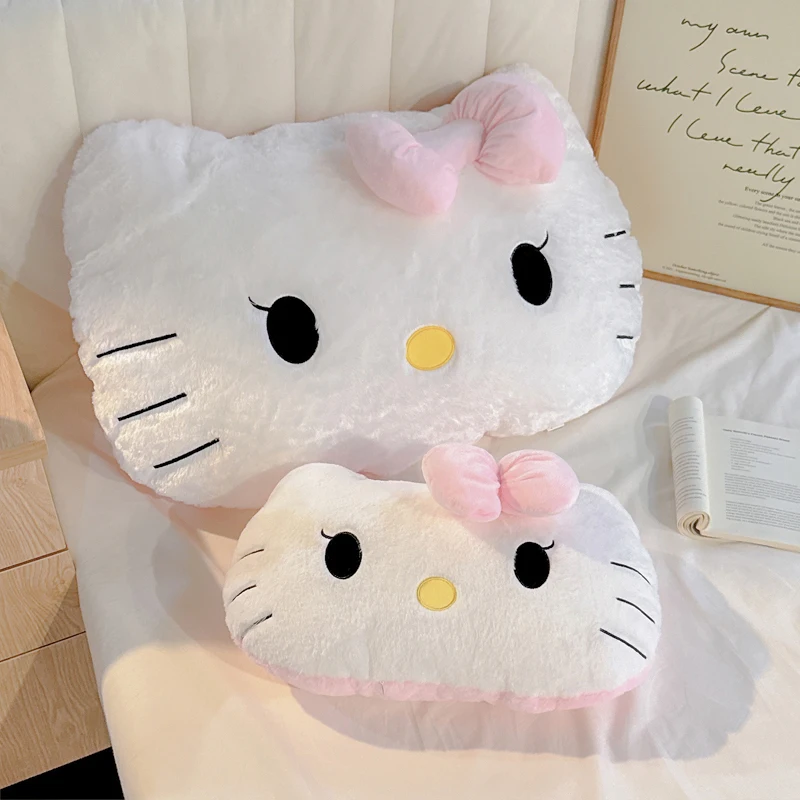 

Big Size Hello Kitty Plush Toy Very Soft White Cat Throw Pillow Bedroom Living Room Home Decor Comfortable Cushion Xmas Gifts