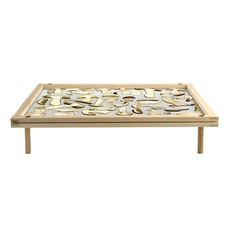 

ABWR-2X Stackable Food Dryer With Net Wooden Pasta Herb Drying Racks Multipurpose 2-Tier Food-Dryer Holder