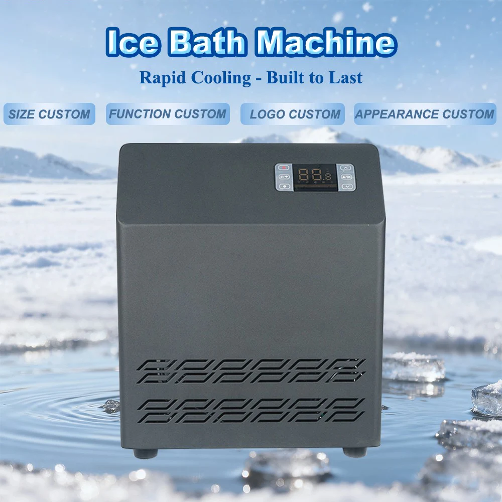 Small model 1/3HP, 1/2 ice bath machine, for indoor use, sports recovery, built-in filter and pump, water-cooled small chiller