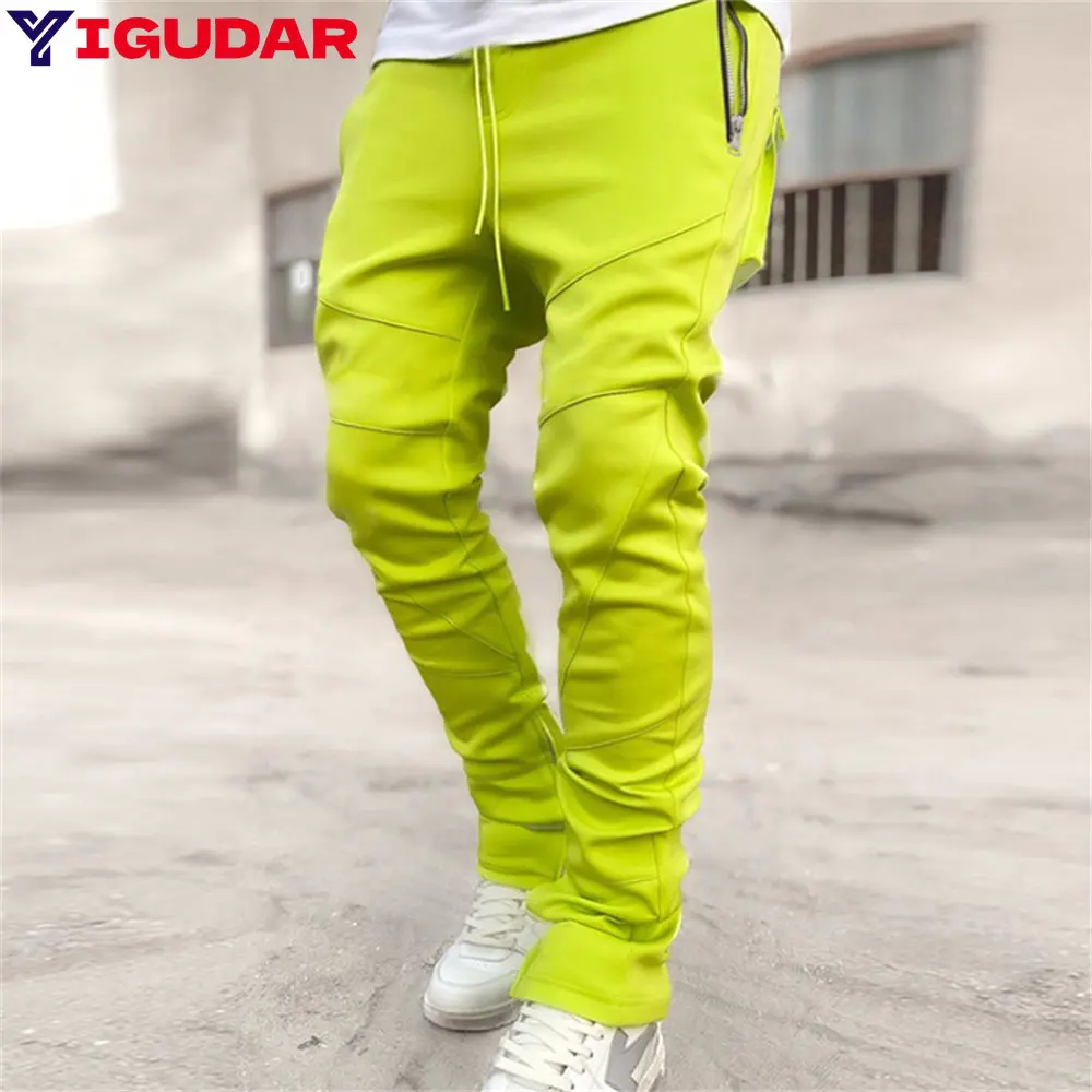 Fashion Mens Slim Pants Casual 2023 Spring Summer Skinny Pencil Pants Mid Waist Trousers For Men Clothes Streetwear pantalon y2k