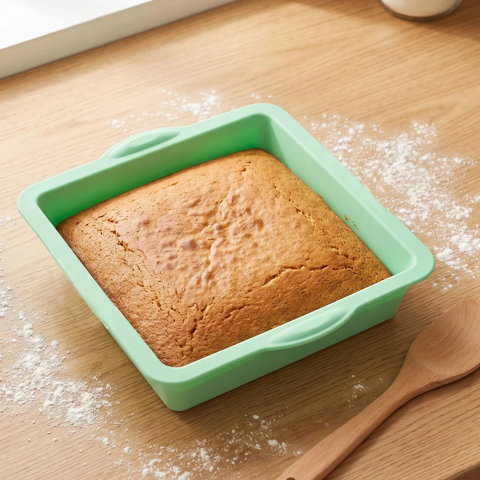 4Pcs Silicone Bakeware Molds Nonstick Heat Resistant Bread Cake Loaf Pan Square Baking Tray for Oven Bake Bread Tin