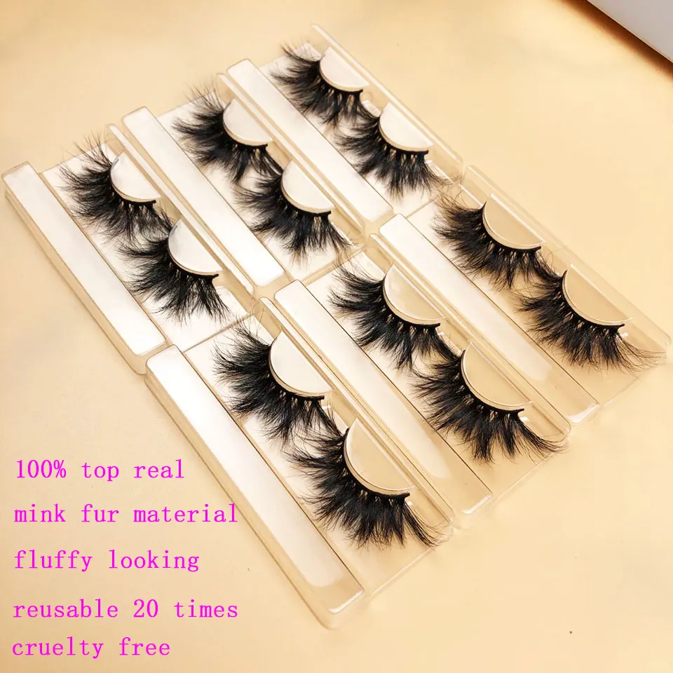 

Makeup 25mm Mink lashes Wholesale 10 Pairs 3D Mink Eyelashes Volume Natural Long Cross False Eyelashes Beauty Eyelashes Extended