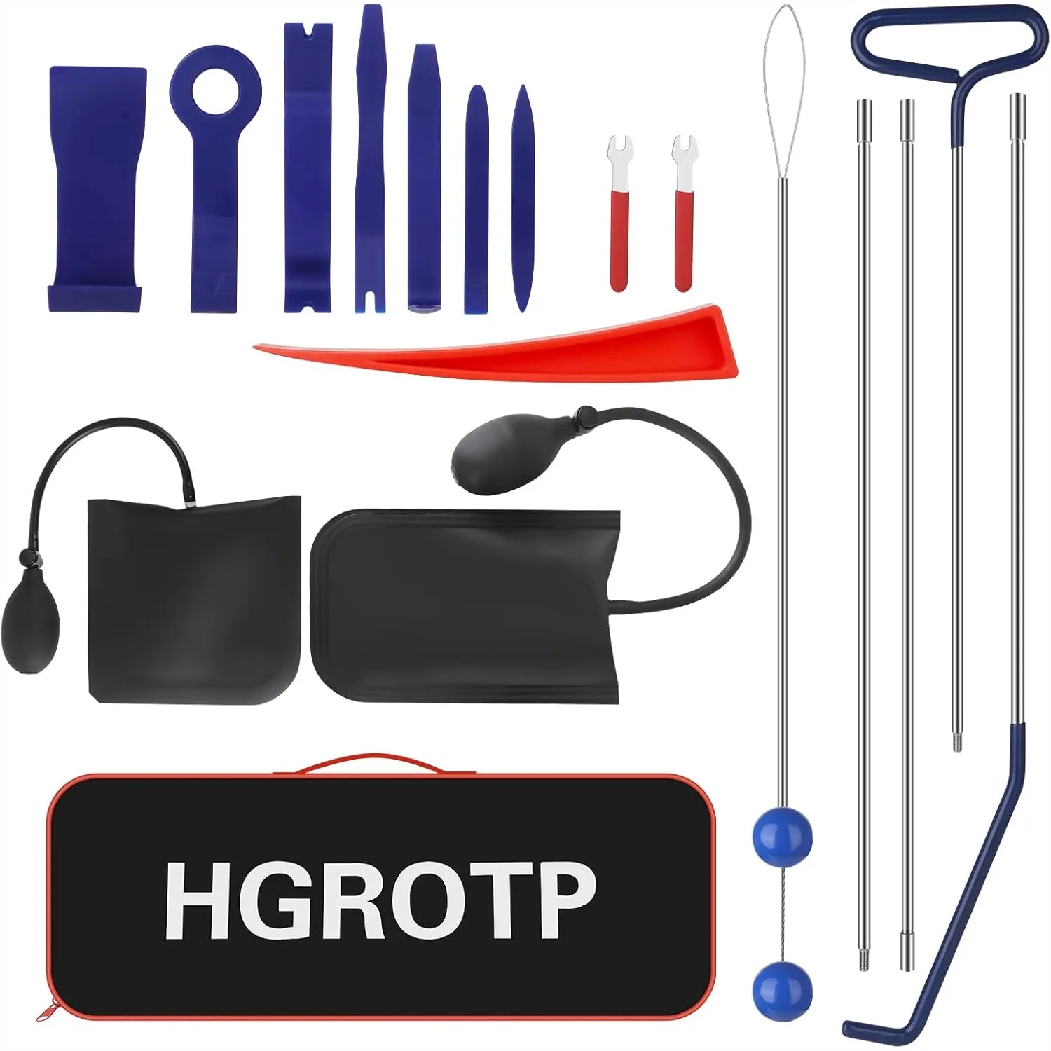 

17PCS Stainless Steel Repair Tools Emergency Kit with Carry Bag for Auto Trim Removal and Interior Disassembly