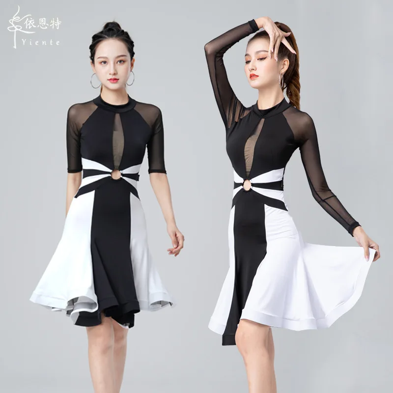 Latin Dance Dress Adult Female 2024 High end Dance Dress Grand Swing Skirt Performance Dress Competition Art Exam Training