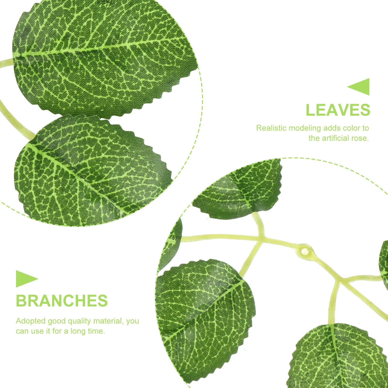 

100Pcs Decorative Fake Leaf Realistic Simulation Rose Leaves Artificial Green Plant for Indoor Outdoor Use Elegant Home Garden