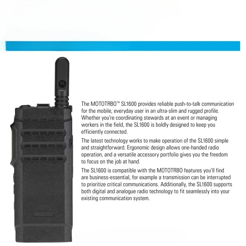 SL300 SL500 Portable Two-Way Radio UHF VHF Radio Digital DMR Walkie Talkie for Motorola SL1600 Handheld Radio