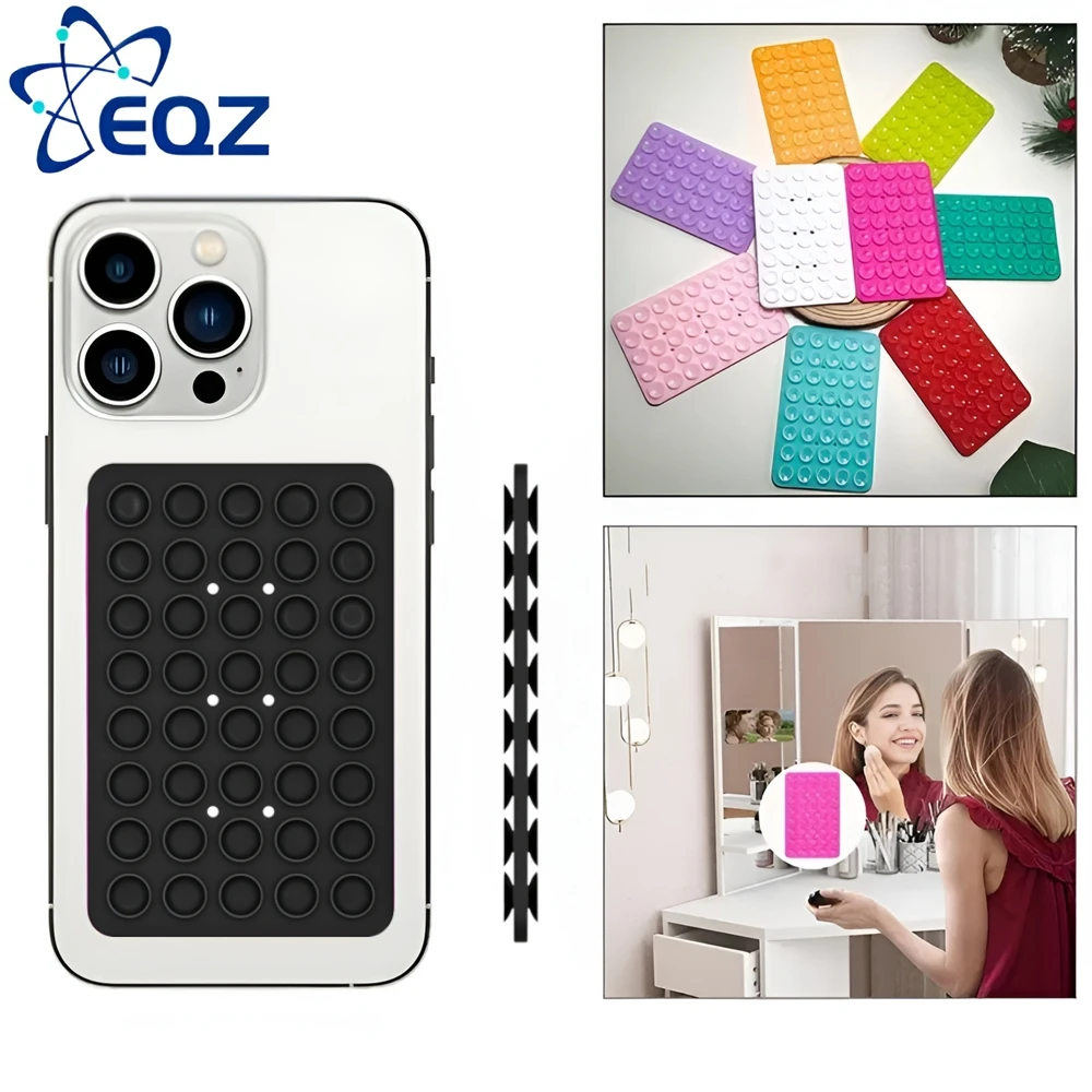

10pcs Double Side Silicone Suction Pad for Mobile Phone Fixture Suction Cup Backed Adhesive Silicone Rubber Sucker Pad for Fixed